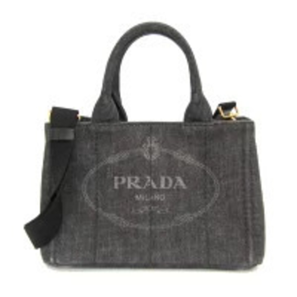 Prada Canapa Tote Shoulder Bag Nero Black